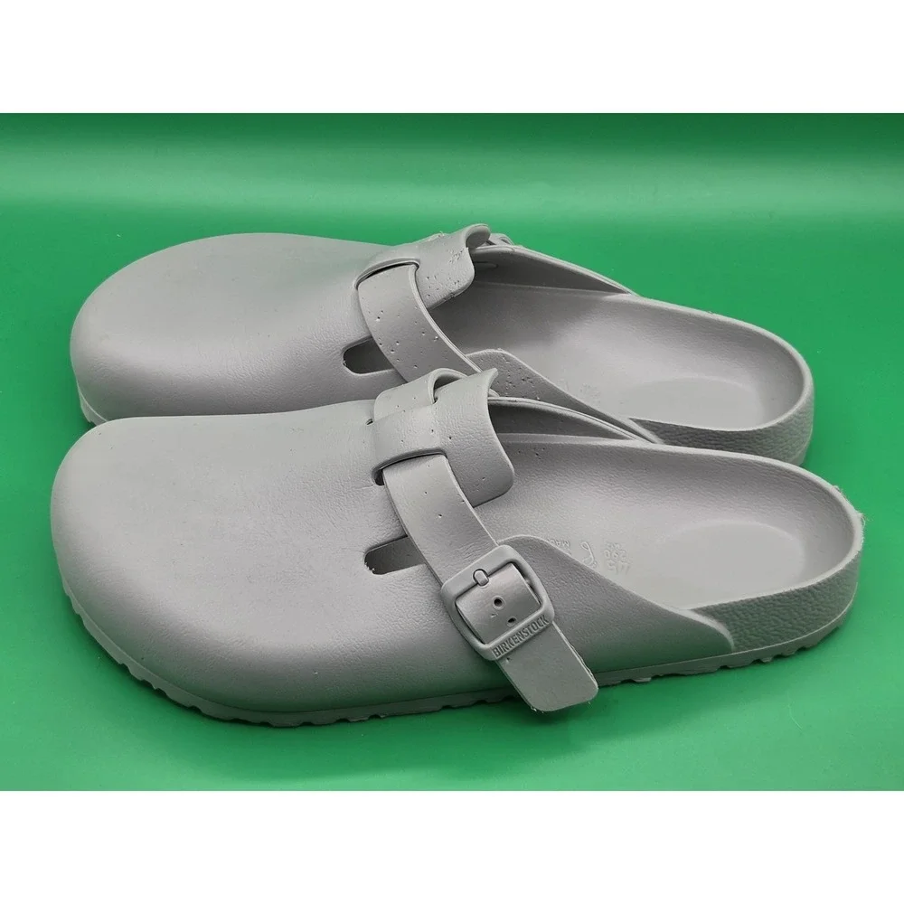 Birkenstock Boston EVA Essentials Mens Clog Size 45 US 12 Stone Cain Gray